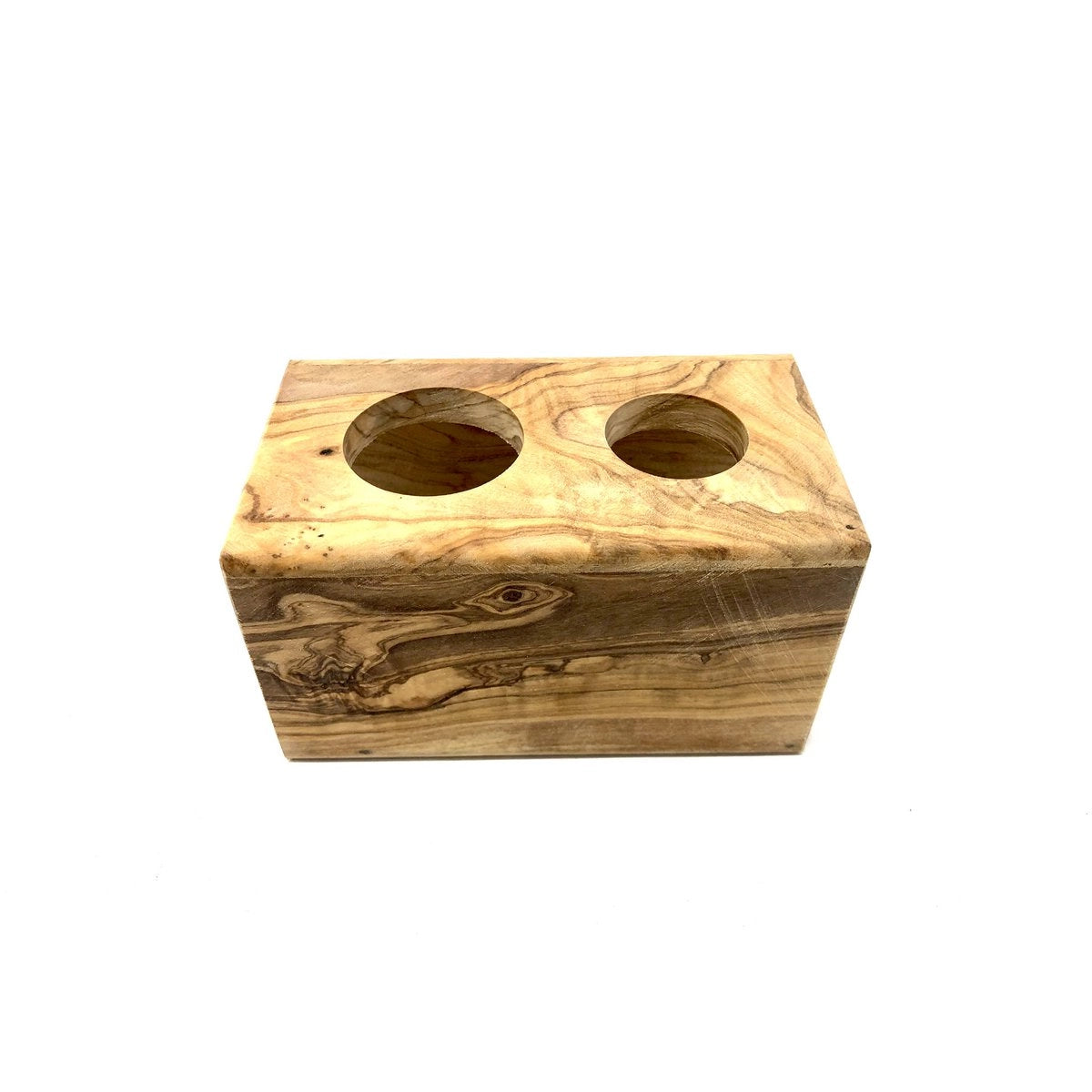 Zahnputzstation Elektra 15 cm aus Olivenholz – funktionales Olivenholzprodukt