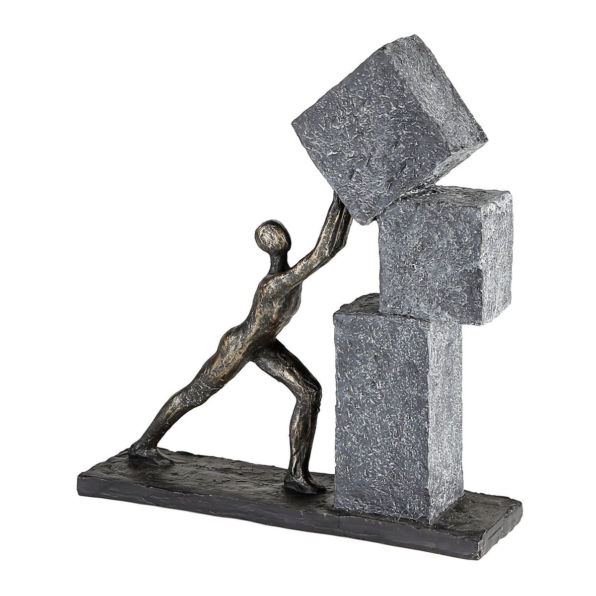 Deko Figur Motivation H31cm Bronze Antik Modern Skulptur Dekoration