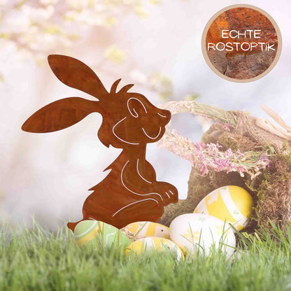 Rost Deko Hase Herbert H32cm Metall Comic Style Vintage Gartendekoration Ostern Osterdekoration Osterhase