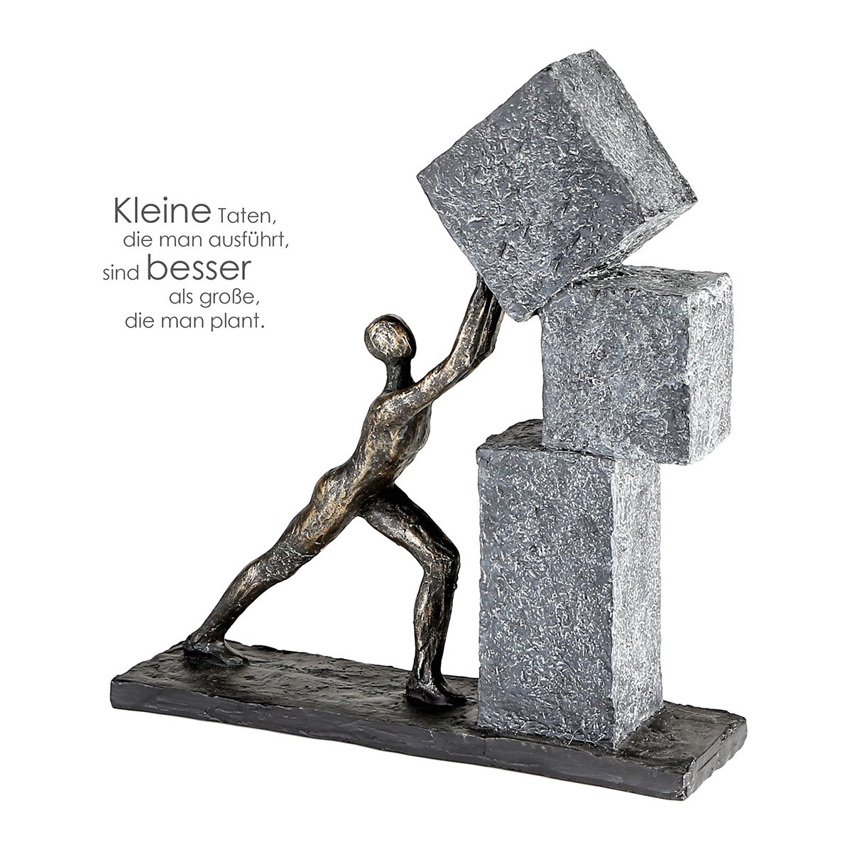 Deko Figur Motivation H31cm Bronze Antik Modern Skulptur Dekoration