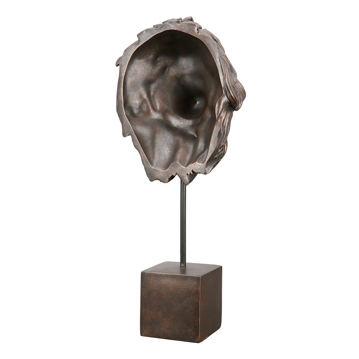 Deko Figur Löwen Kopf H51cm Bronze Antik Büste Luxus Dekoration