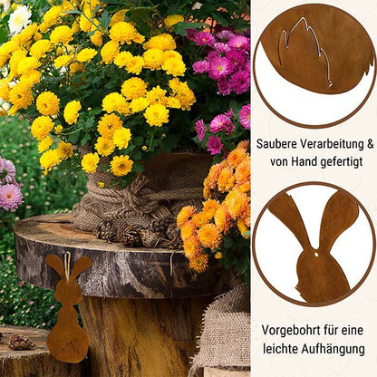 Rost Deko Hase Berti H15/25/30cm Metall Vintage Set Gartendekoration Osterdekoration Ostern Osterhasen