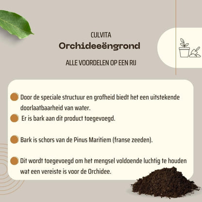 Culvita Orchideenerde 5L - Spezialsubstrat für prachtvolles Orchideenwachstum - grüne-wurzel