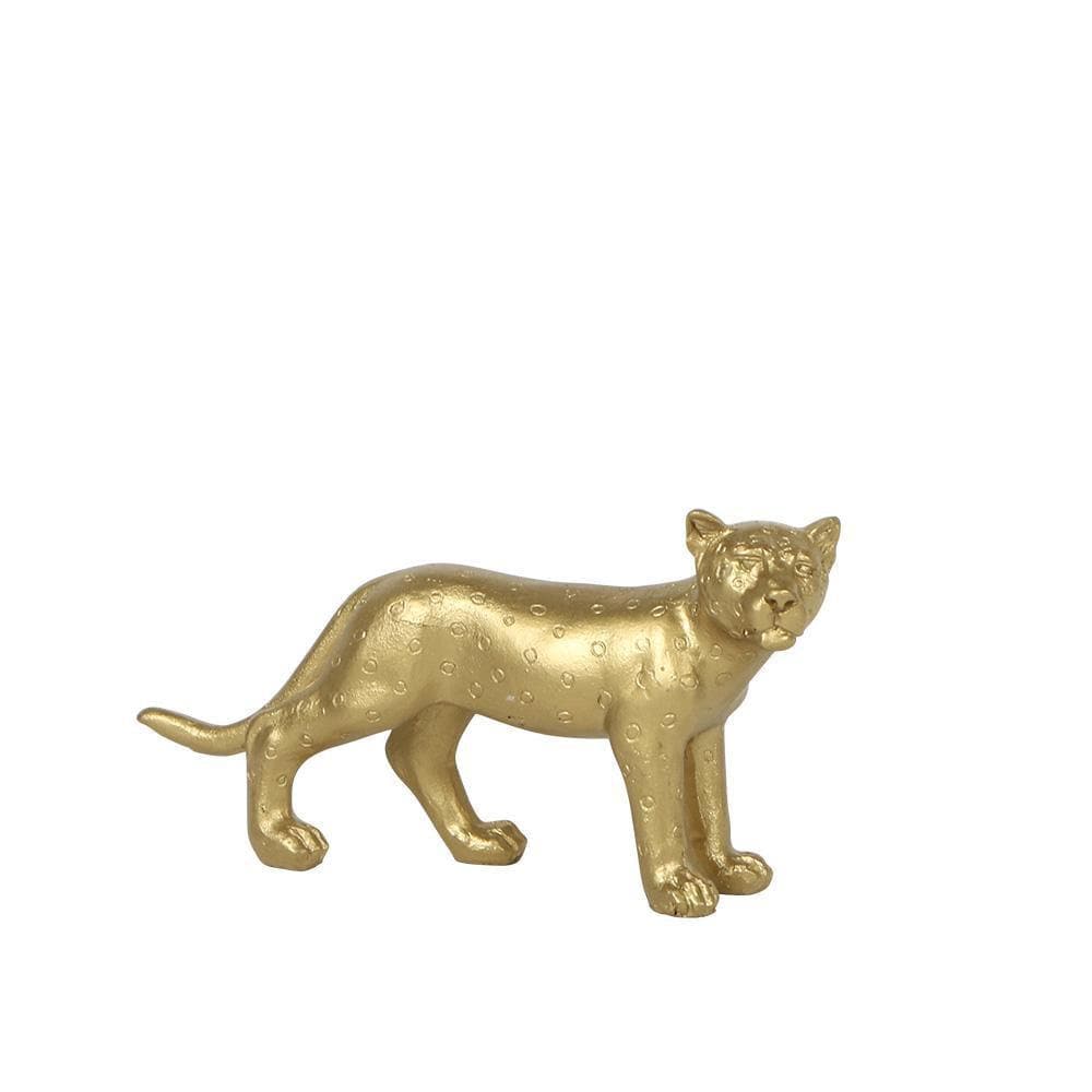 Kolibri Home | Luxus Gold Jaguar Figur Ornament für Exotisches Ambiente Goldene Dekoration - grüne-wurzel