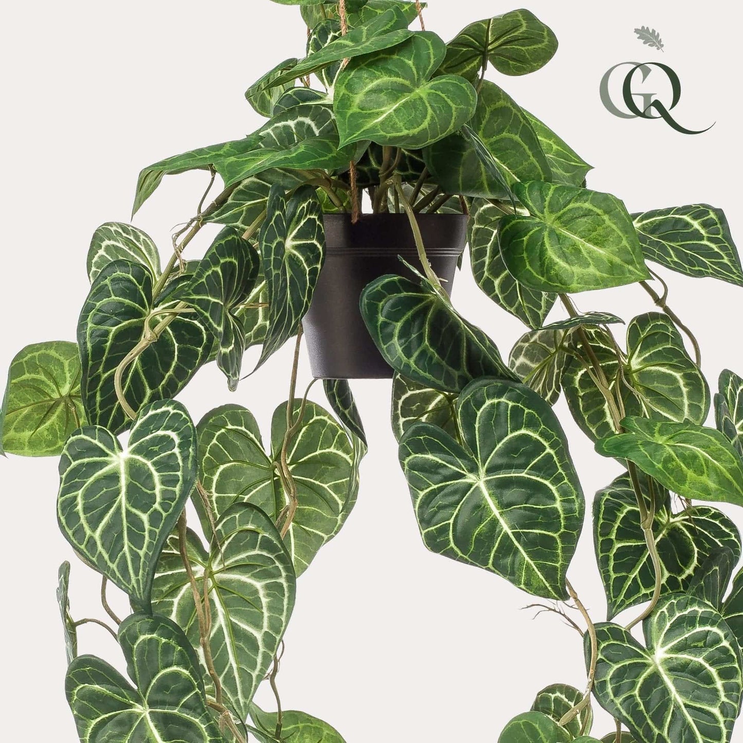 Kunstpflanze Anthurium Clarinervium - Aderplant - 80 cm - Zimmerpflanze - künstliche Pflanzen wie echt - grüne-wurzel