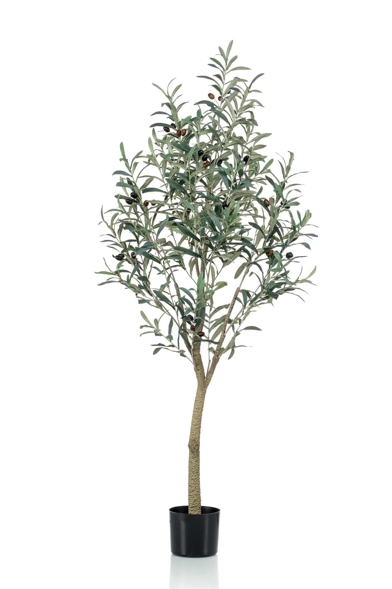 Kunstpflanze Olea europaea - Olivenbaum - 140 cm - Zimmerpflanze - künstliche Pflanzen wie echt - grüne-wurzel