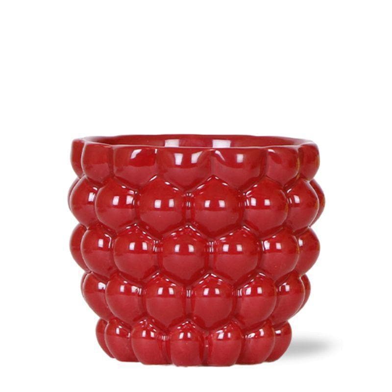 Kolibri Home Beeren-Topf - Leuchtend Rote Keramik, 12 cm - grüne-wurzel