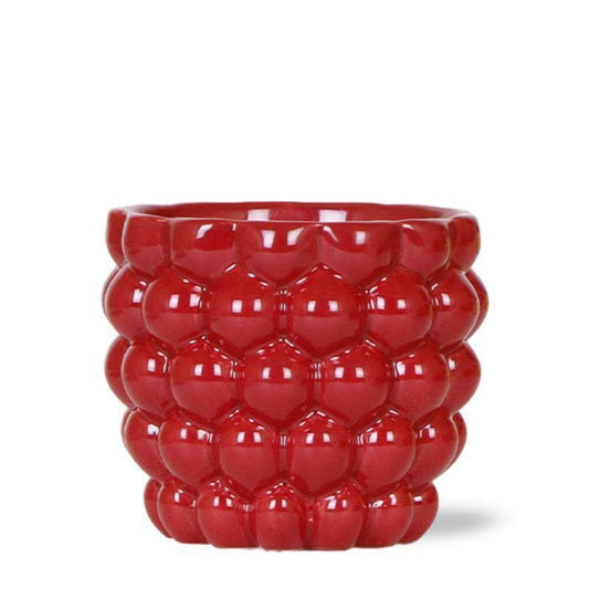 Kolibri Home Beeren-Topf - Leuchtend Rote Keramik, 12 cm - grüne-wurzel