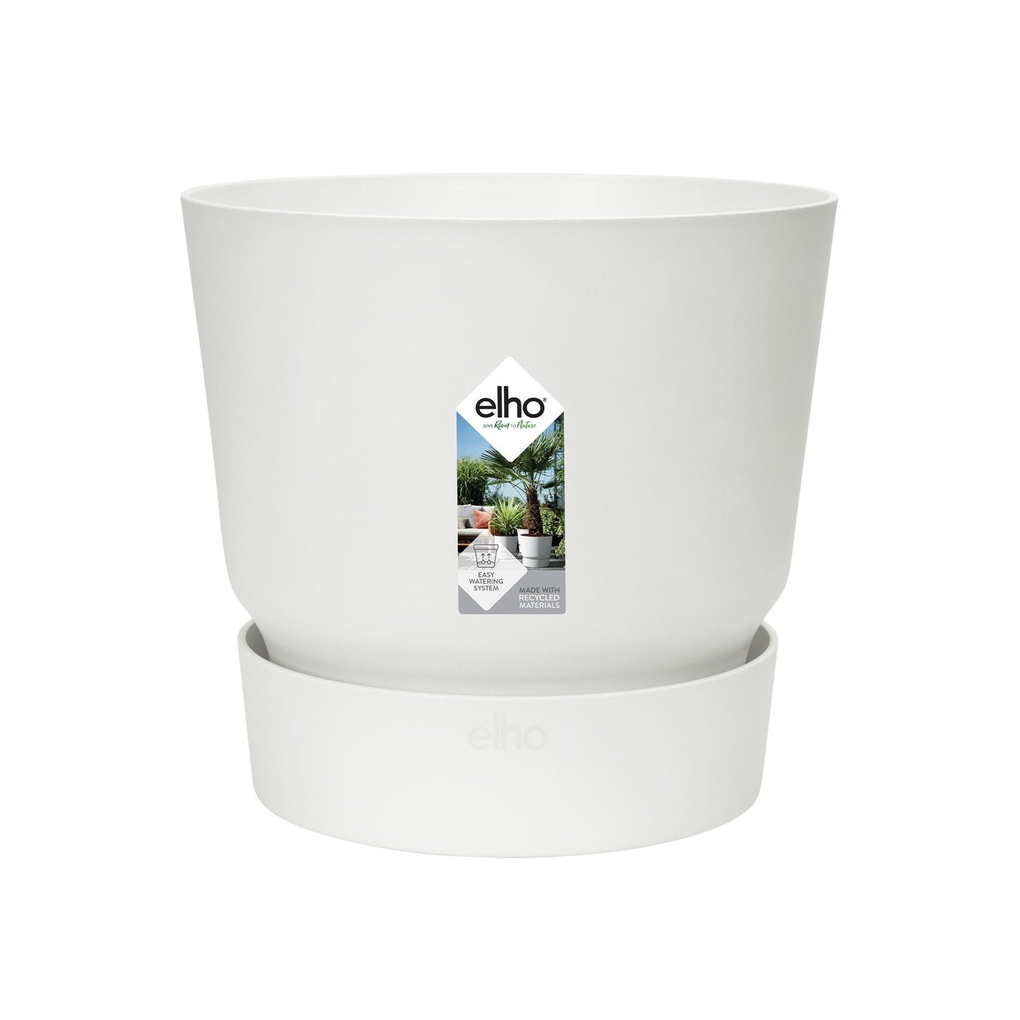 Elho Greenville Round Topf in verschiedenen Farben - recycelter Kunststoff - Ø18cm x H17cm - Indoor Topf - Outdoor Topf