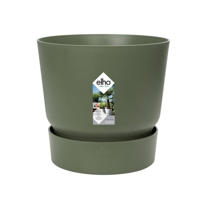 Elho Greenville Round Topf in verschiedenen Farben - recycelter Kunststoff - Ø30cm x H28cm - Indoor-Topf - Outdoor-Topf