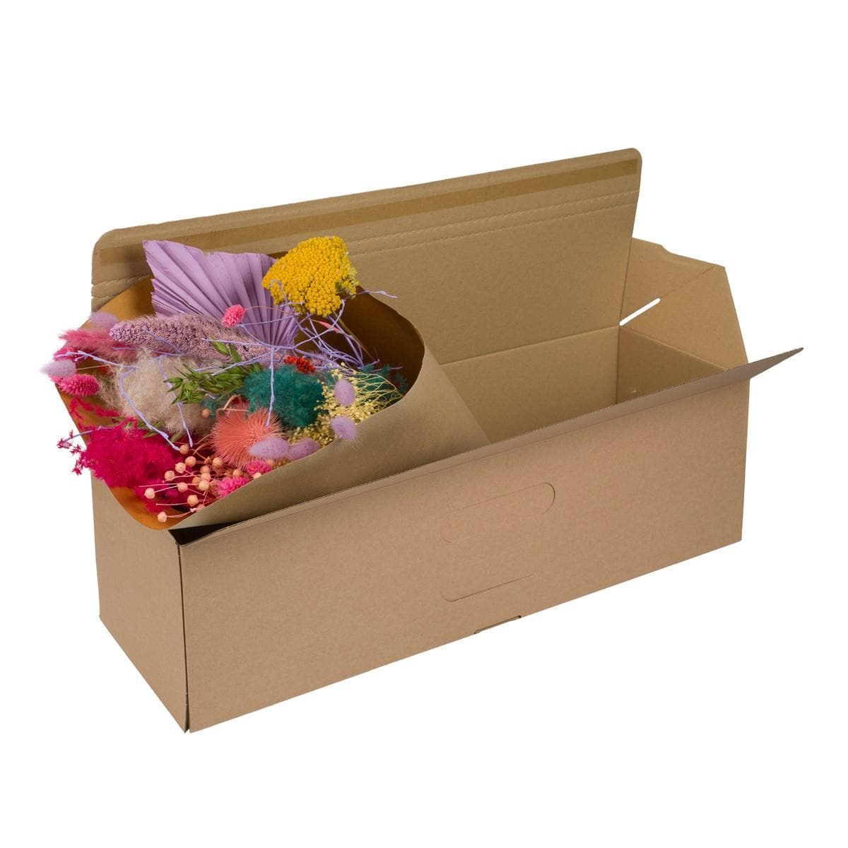 Trockenblumenstrauß - Getrocknete Blumen - Bouquet in Geschenkbox - Pastell - ↕60cm - grüne-wurzel