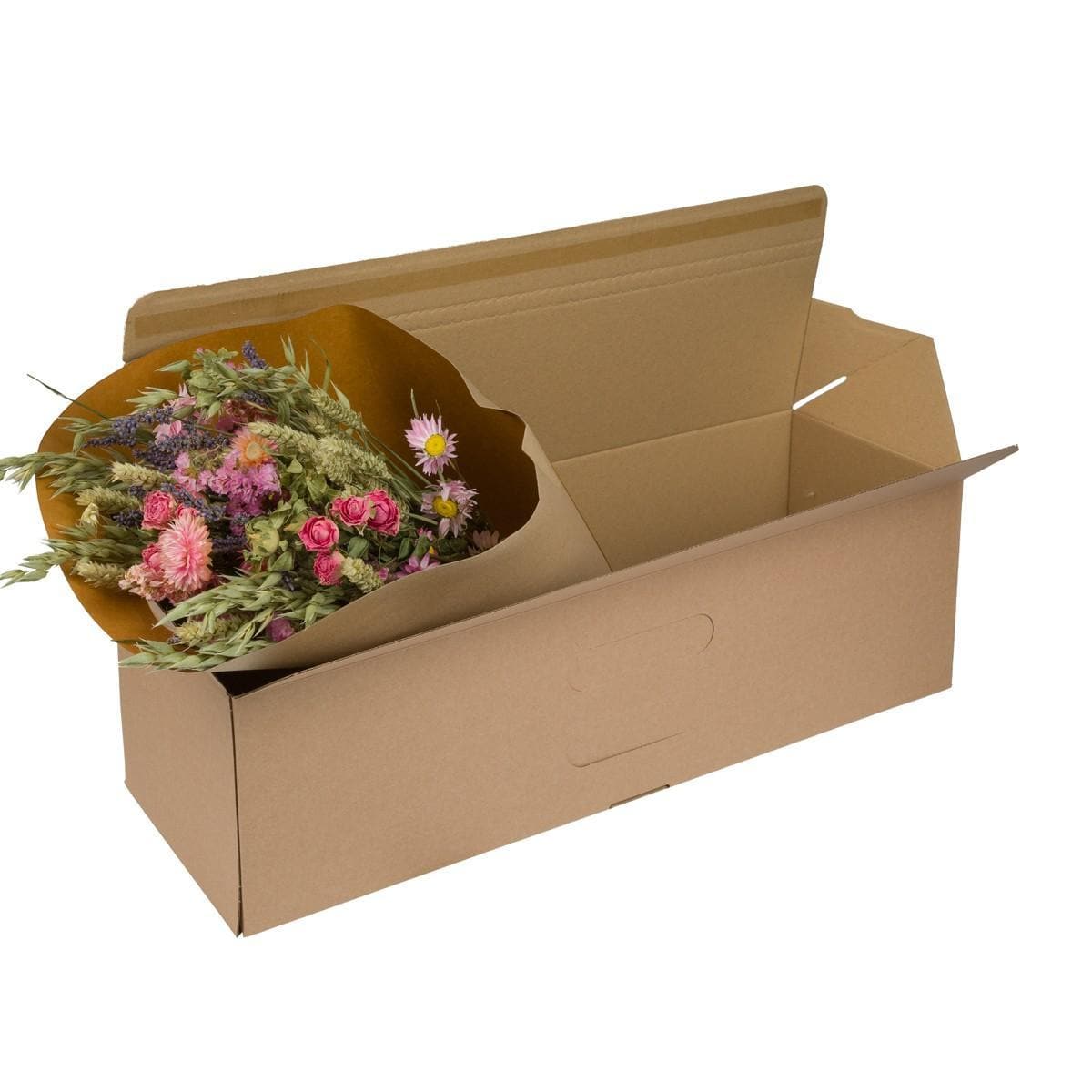 Trockenblumenstrauß - Getrocknete Blumen - Bouquet In Geschenkbox - Pink - ↕60cm - grüne-wurzel