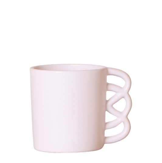 Kolibri Home | Happy Mug Blumentopf - weißer Keramik-Ziertopf - Ø9cm - grüne-wurzel