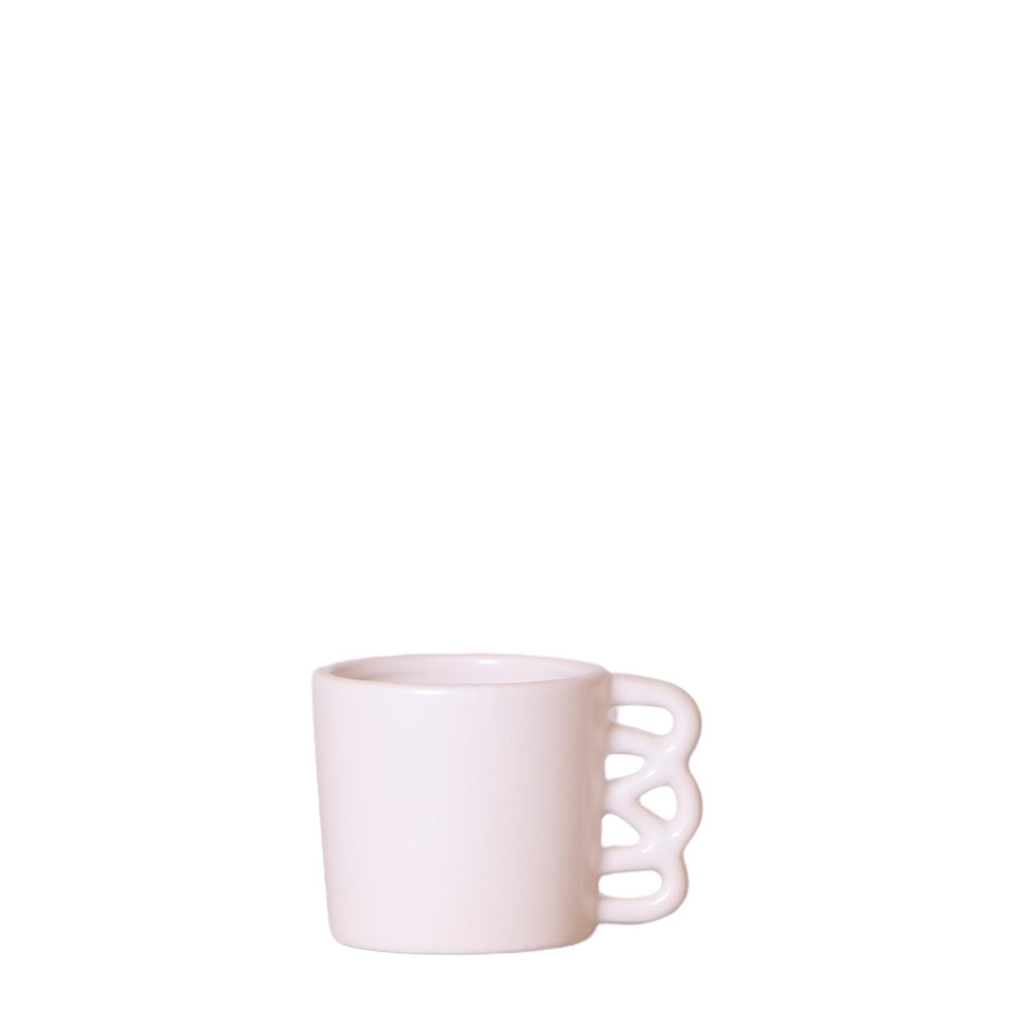 Kolibri Home | Happy Mug Blumentopf - weißer Keramik-Ziertopf - Ø6cm - grüne-wurzel