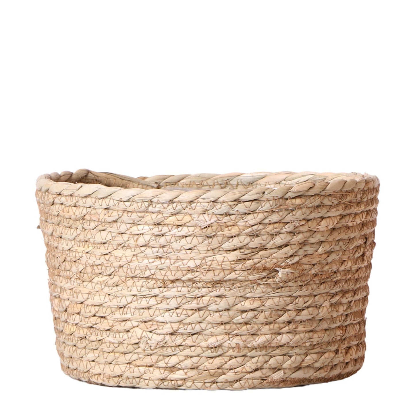 Kolibri Home | Reed Basket Blumenschale - dekorative Schale aus Korbgeflecht - Durchmesser Ø30cm - grüne-wurzel