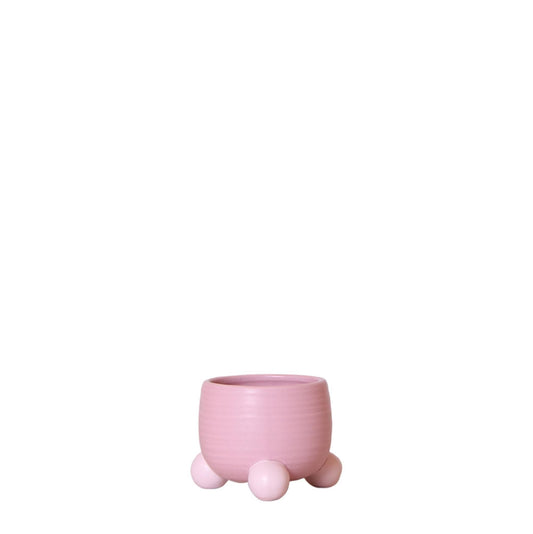 Kolibri Home | Rolling pink flowerpot - pink ceramic ornamental pot - Ø6cm - grüne-wurzel