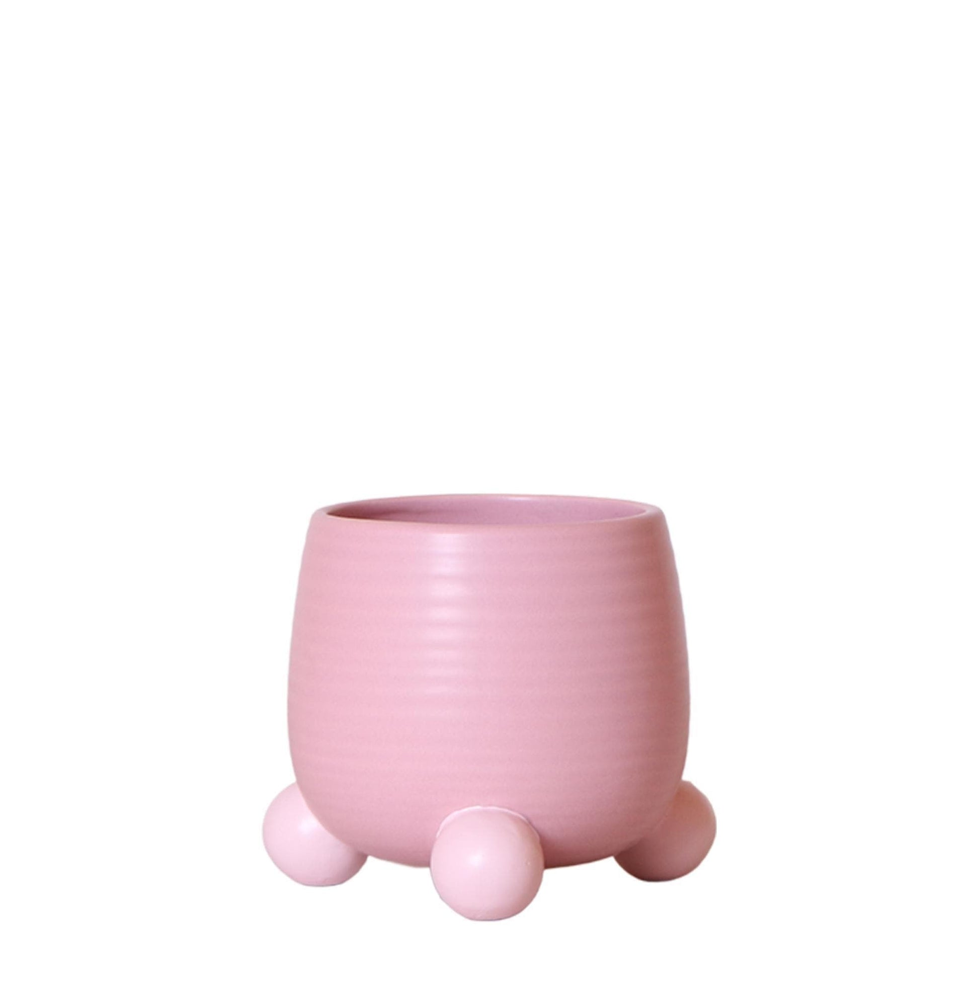 Kolibri Home | Rolling pink flowerpot - pink ceramic ornamental pot - Ø9cm - grüne-wurzel