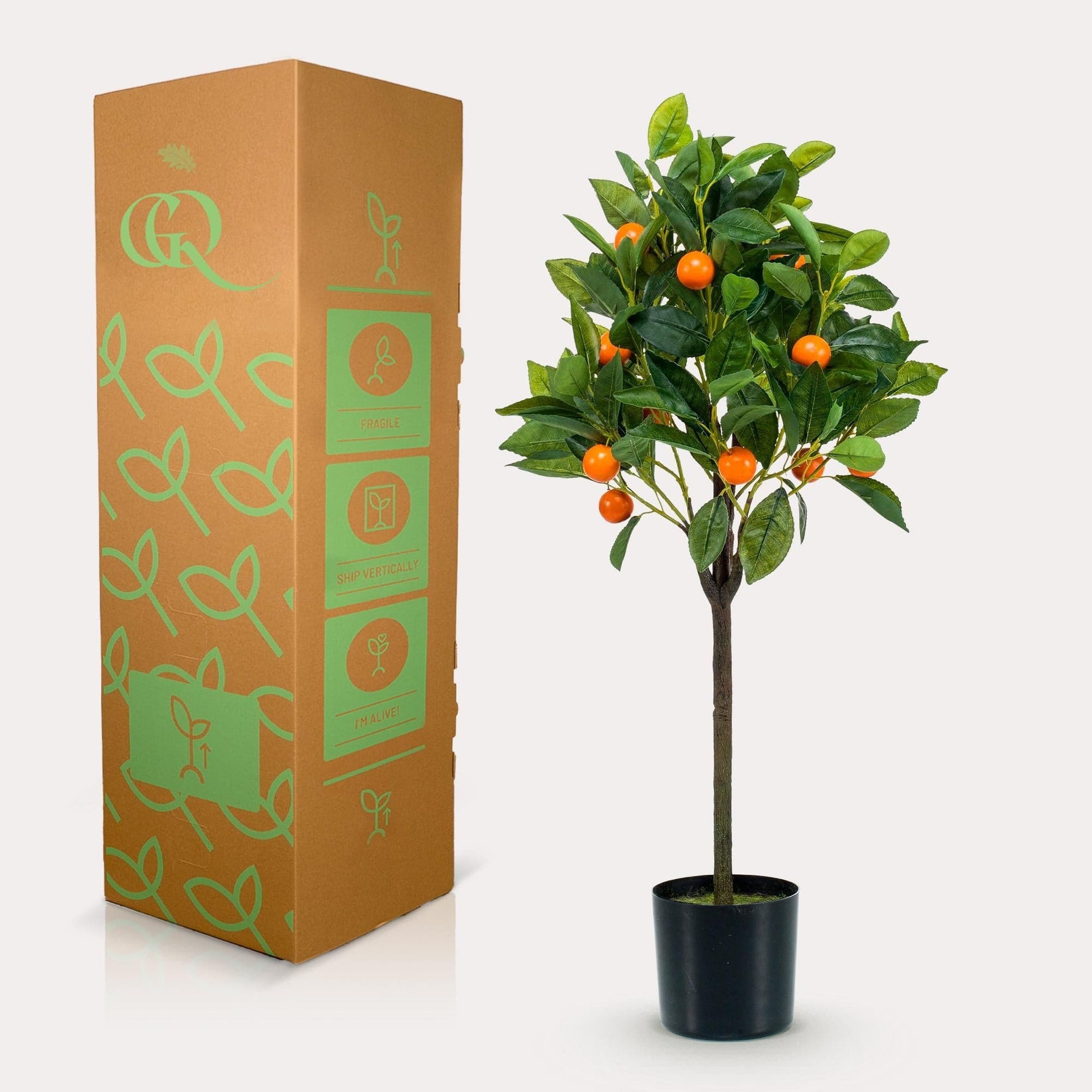 Kunstpflanze Citrus Sinensis - Orangenbaum - 75 cm - Zimmerpflanze - künstliche Pflanzen wie echt - grüne-wurzel