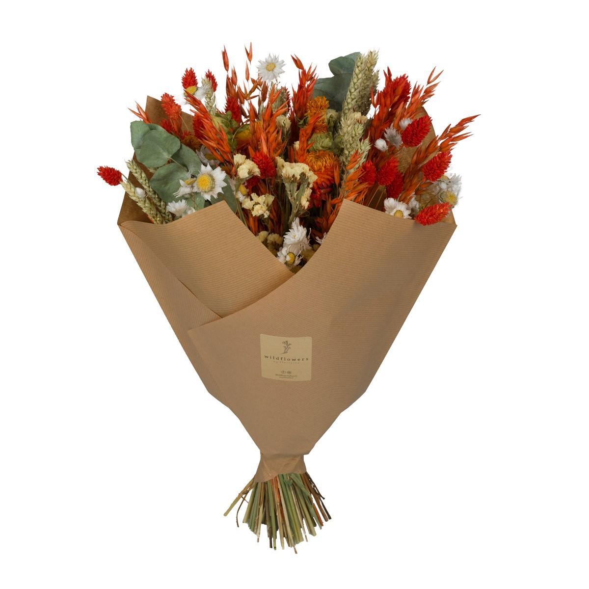 Bunter Trockenblumenstrauß - Classic Bouquet - Orange - Höhe: 60 cm - Getrocknete Blumen - Trockenblumenstrauß - Trockenblumen - grüne-wurzel