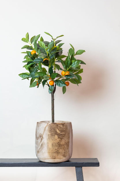 Kunstpflanze Citrus Sinensis - Orangenbaum - 75 cm - Zimmerpflanze - künstliche Pflanzen wie echt - grüne-wurzel