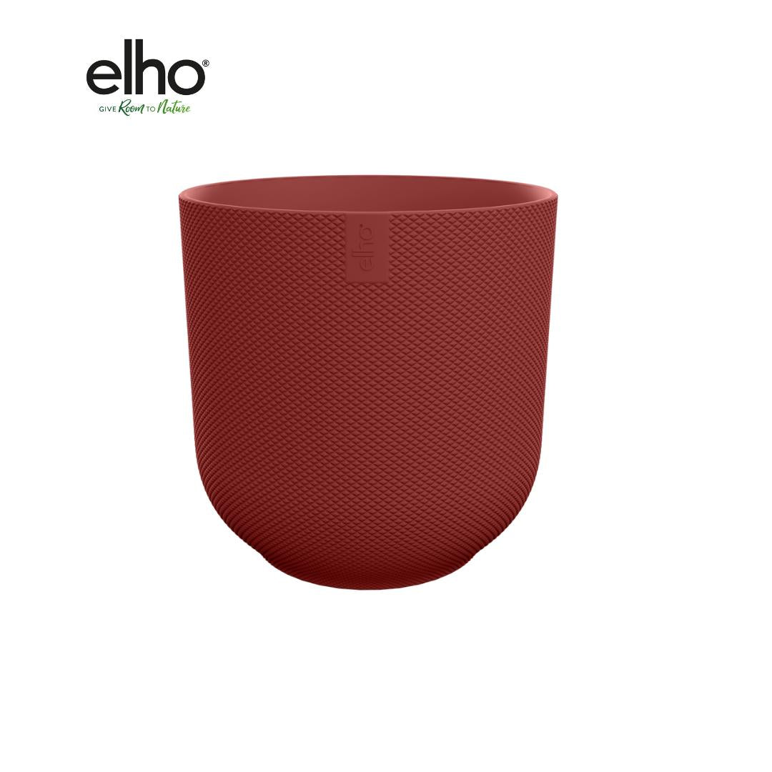 Elho Jazz Round Topf 100% Recycelter Kunststoff Ø19cm Toskana Rot Indoor Dekoration - grüne-wurzel