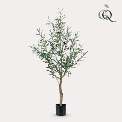 Kunstpflanze Olea europaea - Olivenbaum - 115 cm - Zimmerpflanze - künstliche Pflanzen wie echt - grüne-wurzel