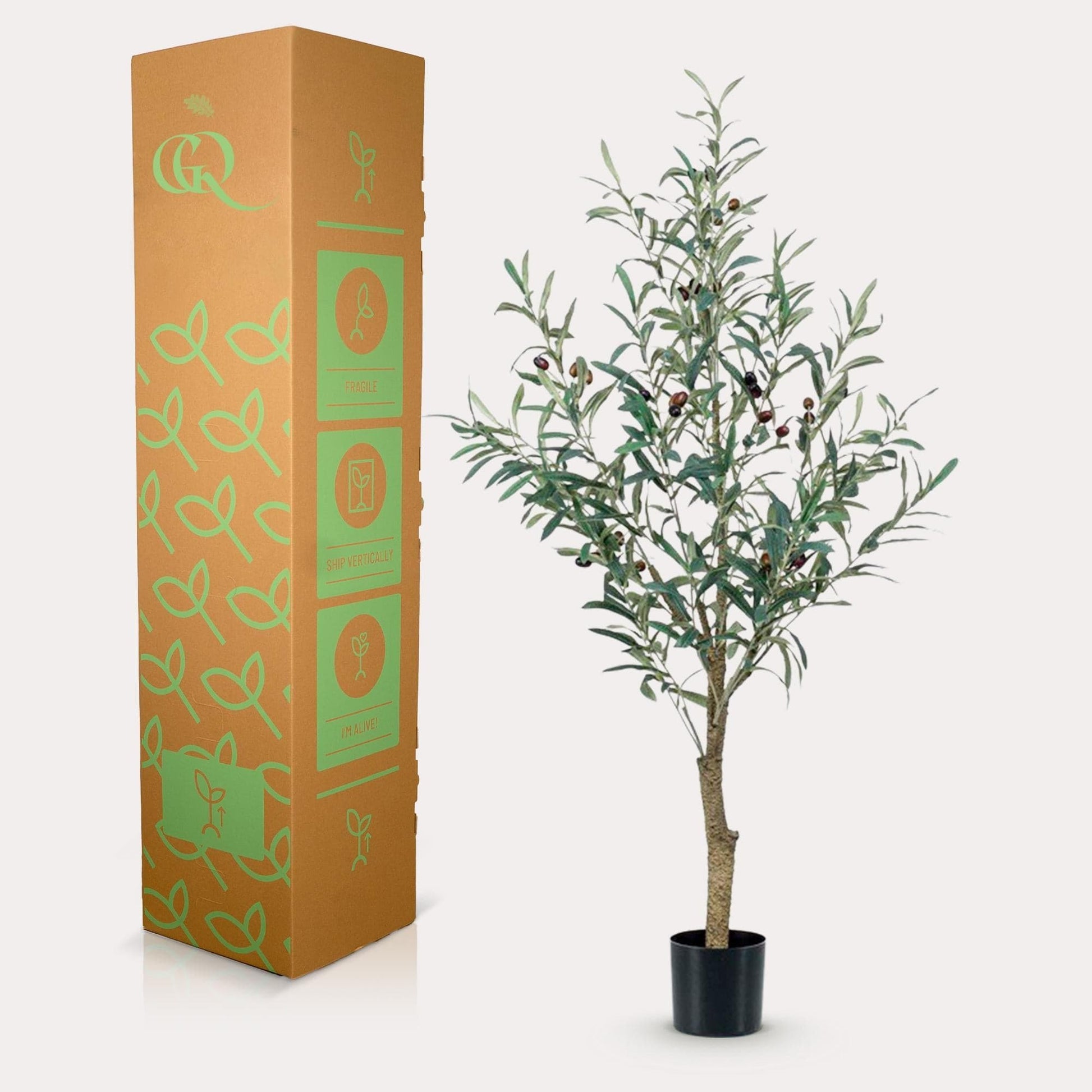 Kunstpflanze Olea europaea - Olivenbaum - 115 cm - Zimmerpflanze - künstliche Pflanzen wie echt - grüne-wurzel