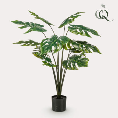 Kunstpflanze - Monstera Deliciosa - Löcherpflanze - 80 cm - Zimmerpflanze - künstliche Pflanzen wie echt - grüne-wurzel