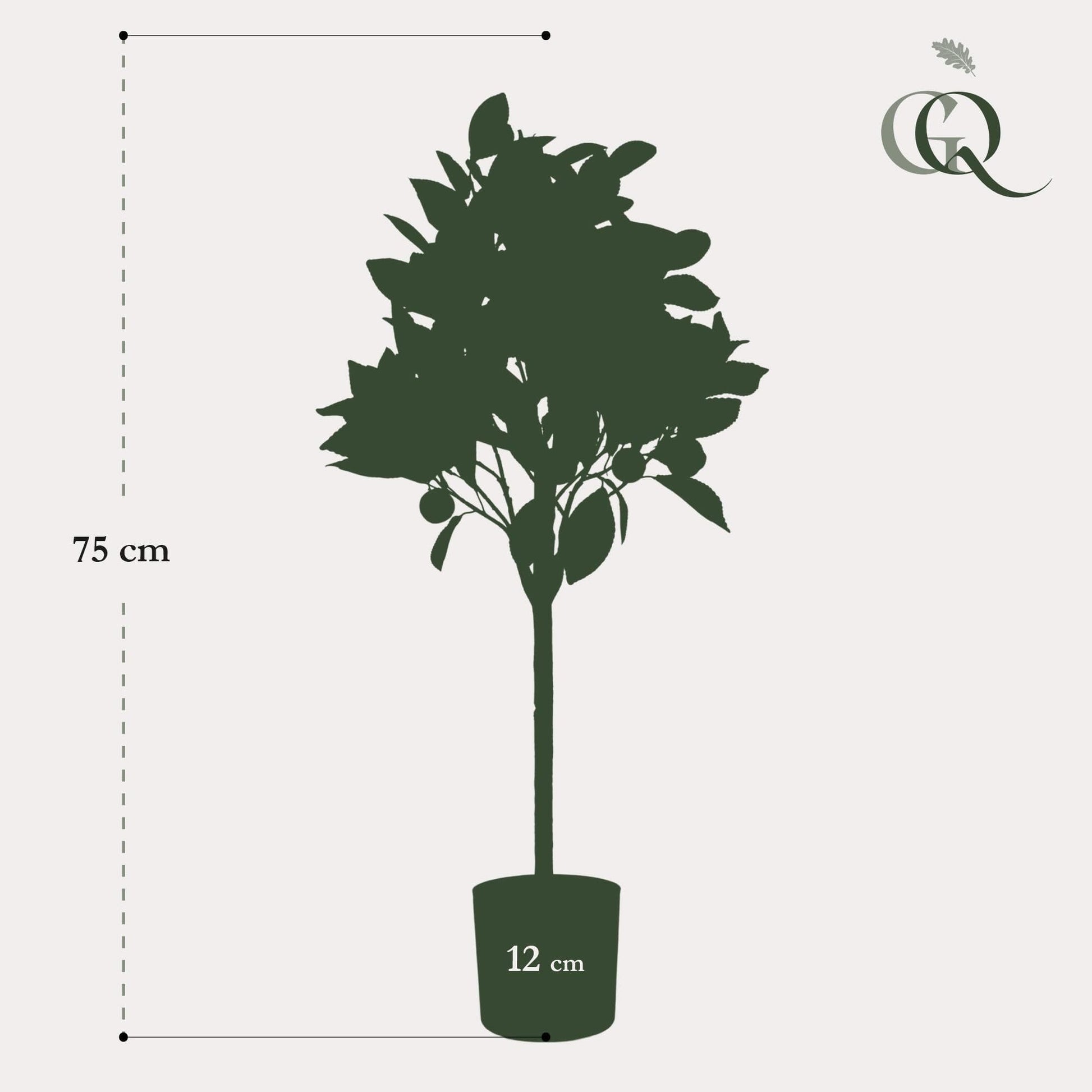 Kunstpflanze Citrus Sinensis - Orangenbaum - 75 cm - Zimmerpflanze - künstliche Pflanzen wie echt - grüne-wurzel