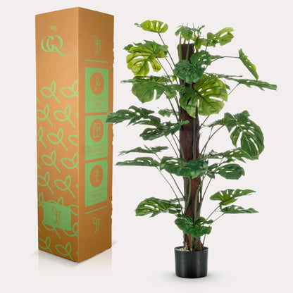 Kunstpflanze Monstera Deliciosa - Löcherpflanze - 110 cm - Zimmerpflanze - künstliche Pflanzen wie echt - grüne-wurzel