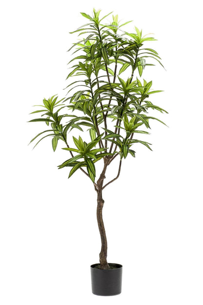 Kunstpflanze - Dracaena - Drachenbaum - 130 cm - Zimmerpflanze - künstliche Pflanzen wie echt - grüne-wurzel