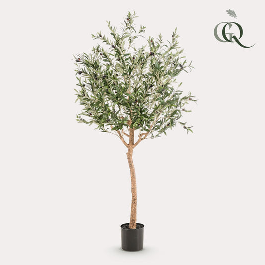 Kunstpflanze Olea Europaea - Olivenbaum - 180 cm - Zimmerpflanze - Künstliche Pflanzen wie echt - grüne-wurzel