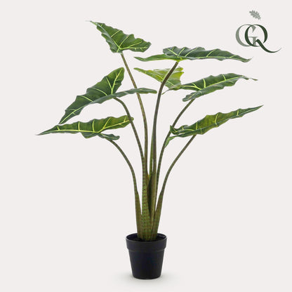 Kunstpflanze - Alocasia Frydek - 90 cm - Zimmerpflanze - künstliche Pflanzen wie echt - grüne-wurzel