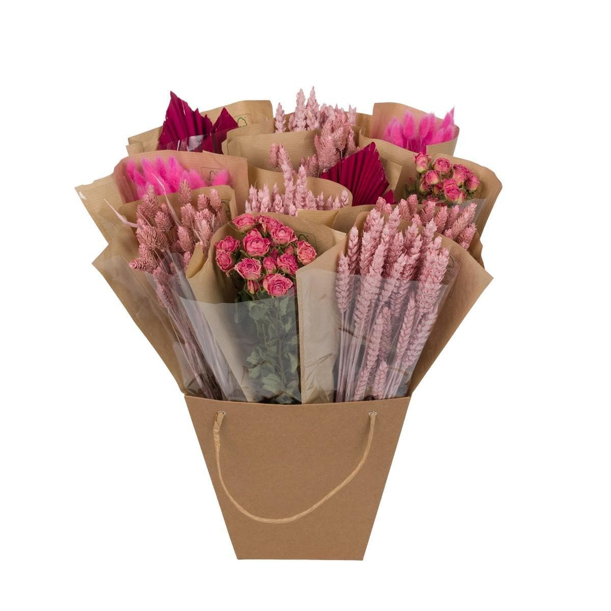 Trockenblumen Mix - Getrocknete Blumen - Dried Mono Mix - Pink - ↕50cm - grüne-wurzel