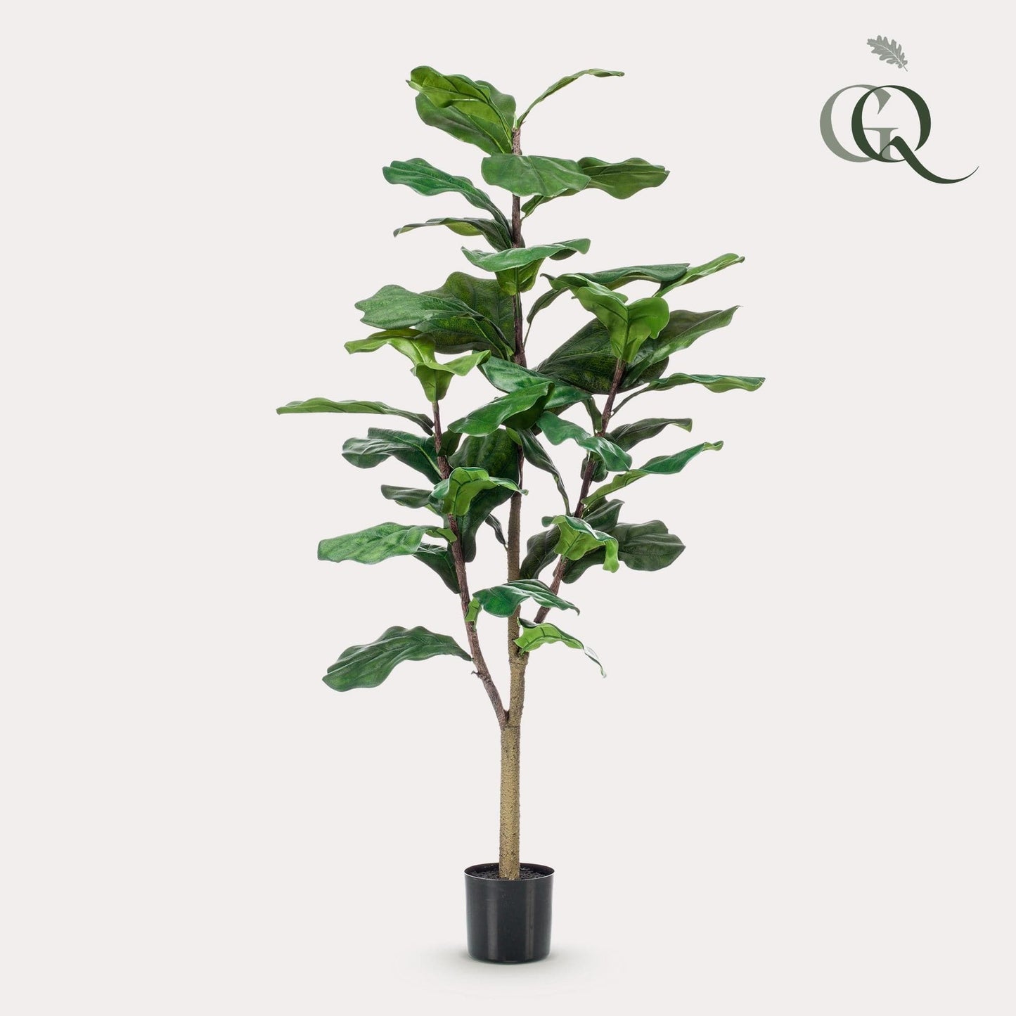 Kunstpflanze Ficus Lyrata - Tabakspflanze - 125 cm - Zimmerpflanze - Künstliche Pflanzen wie echt - grüne-wurzel