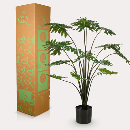 Kunstpflanze Philodendron - 105 cm - Zimmerpflanze - Künstliche Pflanzen wie echt - grüne-wurzel