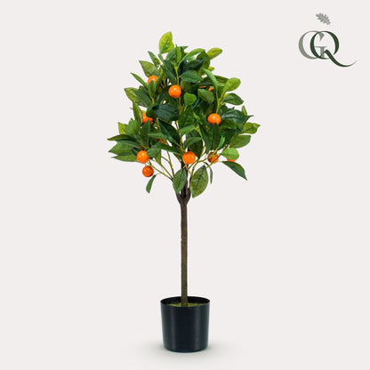 Kunstpflanze Citrus Sinensis - Orangenbaum - 75 cm - Zimmerpflanze - künstliche Pflanzen wie echt - grüne-wurzel