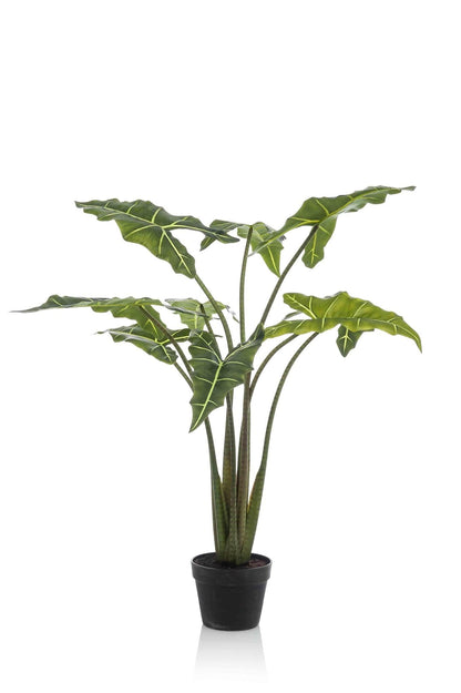 Kunstpflanze - Alocasia Frydek - 100 cm - Zimmerpflanze - künstliche Pflanzen wie echt - grüne-wurzel