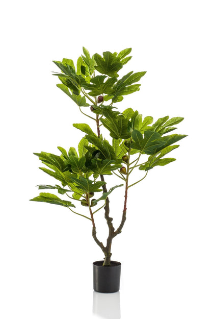 Ficus Carica Kunstpflanze - künstlicher Feigenbaum - 95 cm - Zimmerpflanze - künstliche Pflanzen wie echt - grüne-wurzel