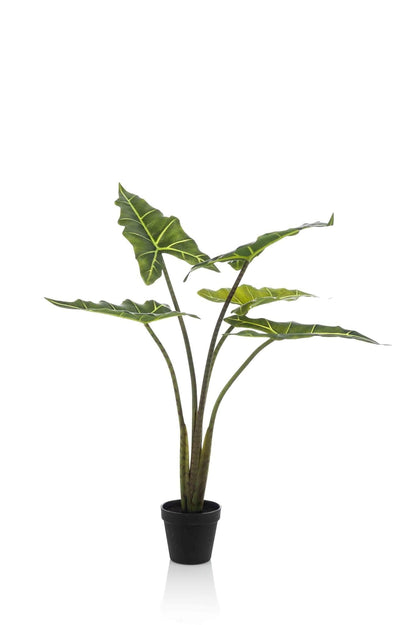 Kunstpflanze - Alocasia Frydek - 80 cm - Zimmerpflanze - künstliche Pflanzen wie echt - grüne-wurzel