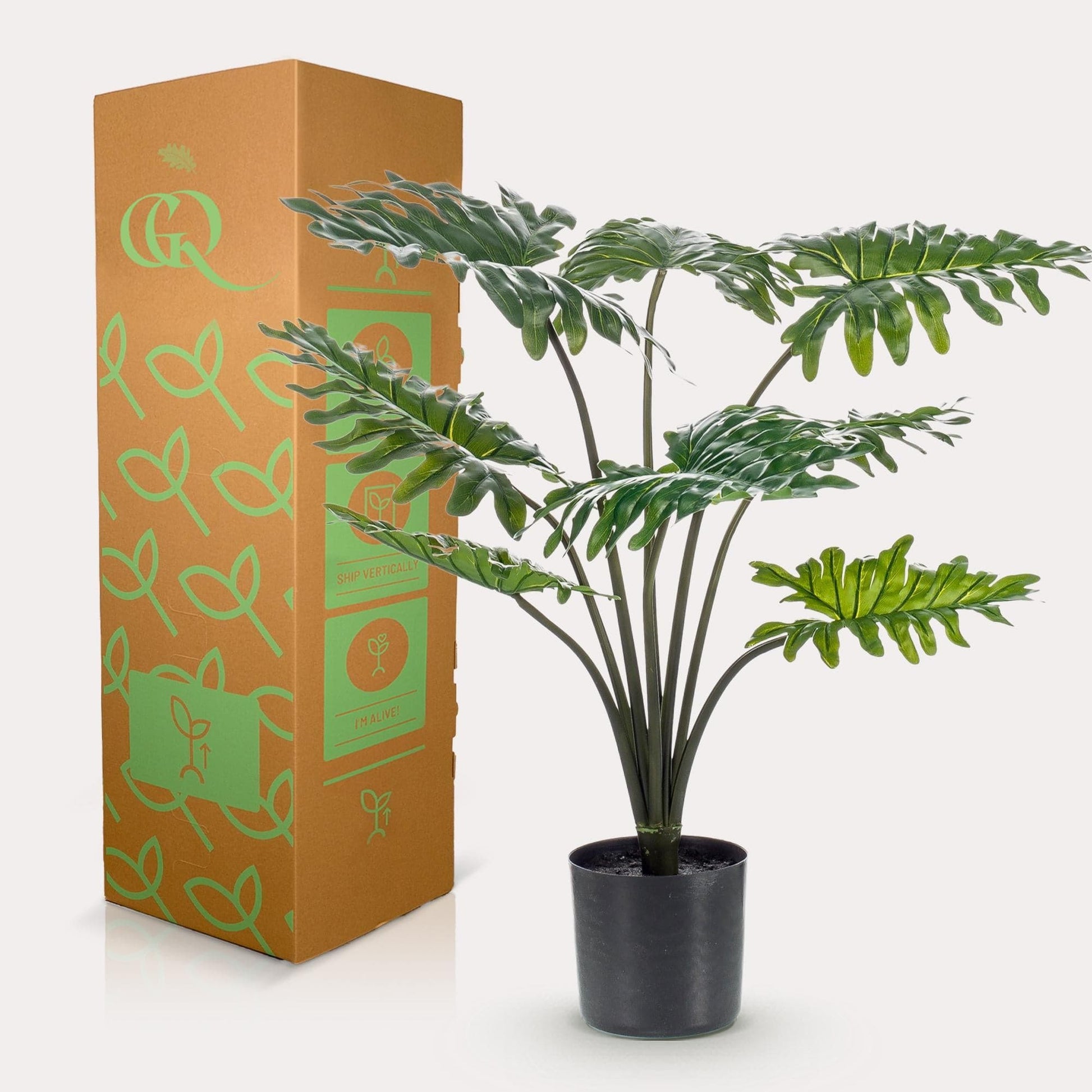 Kunstpflanze Philodendron - 75 cm - Zimmerpflanze - Künstliche Pflanzen wie echt - grüne-wurzel