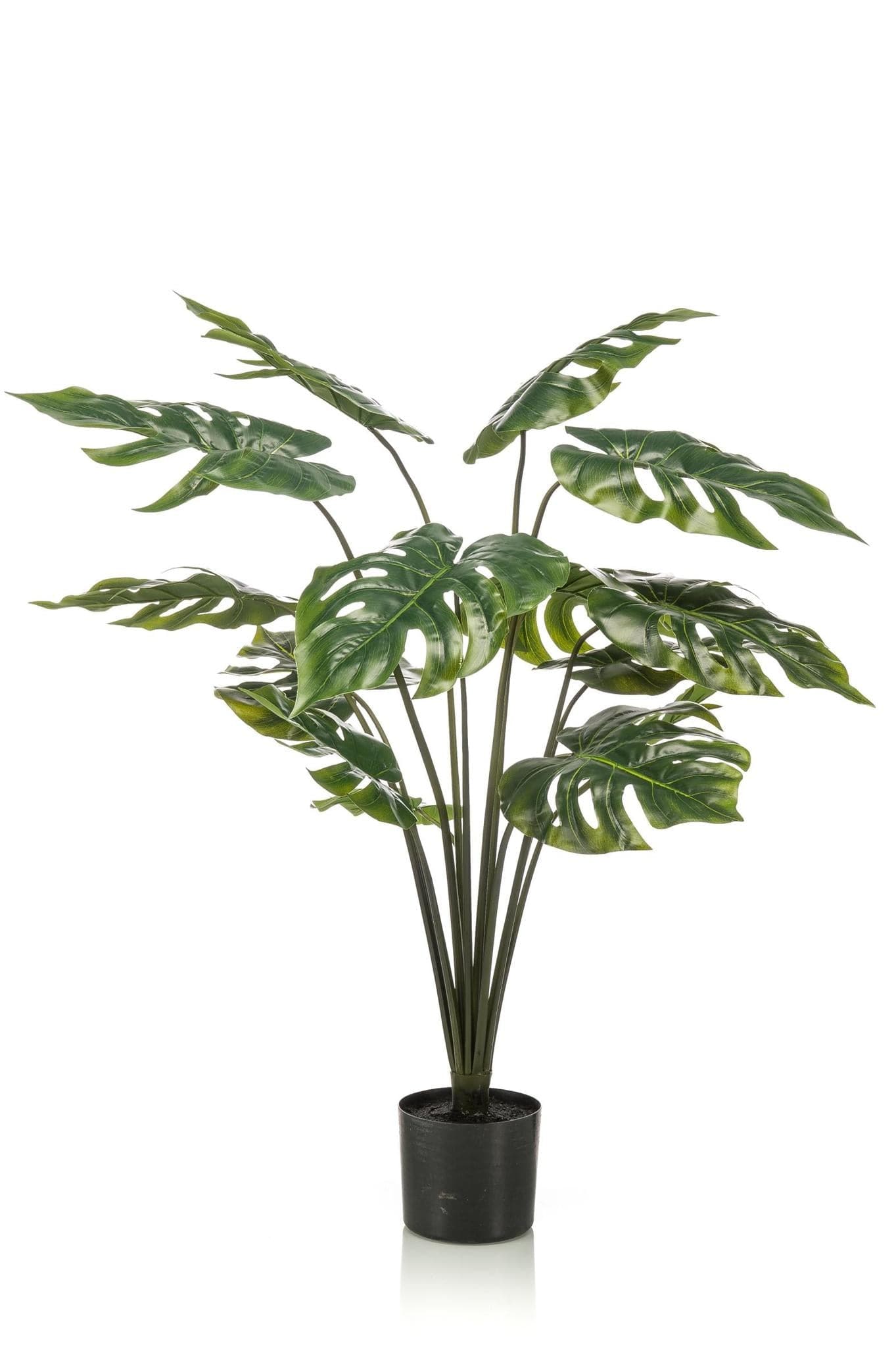 Kunstpflanze - Monstera Deliciosa - Löcherpflanze - 80 cm - Zimmerpflanze - künstliche Pflanzen wie echt - grüne-wurzel